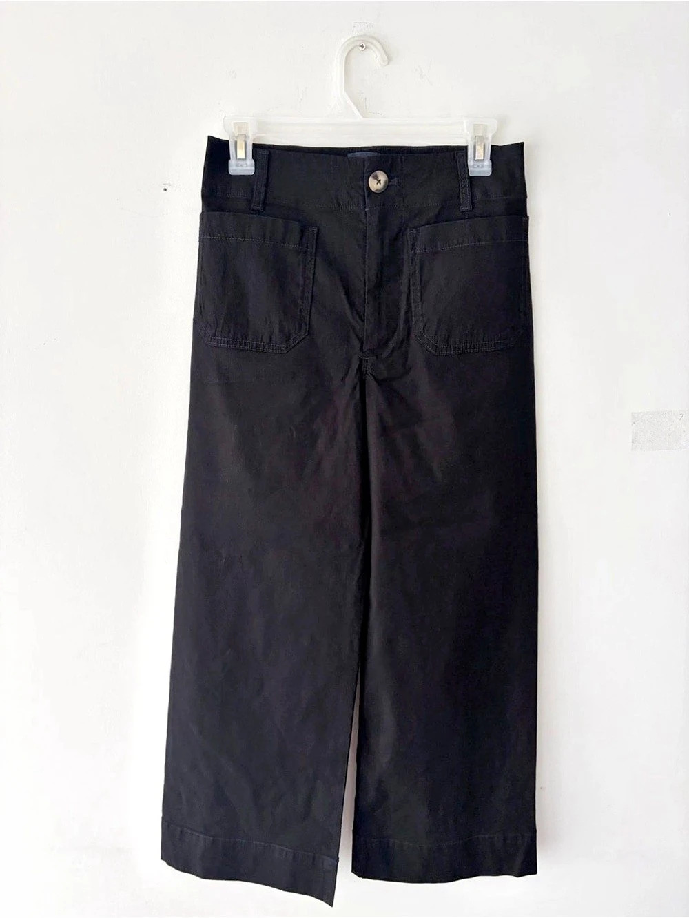 Maeve Anthropologie The Colette Linen Blend Crop Wide Leg Pants Size 27